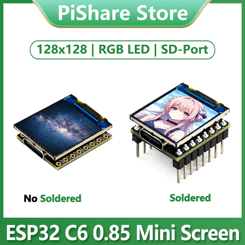 Esp32 C6 - Плата разработки ESP32-C6 с ЖК-дисплеем 0,85