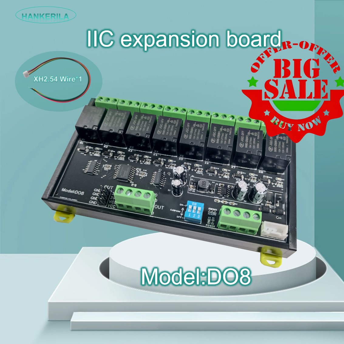 Плата реле расширения I2C DO8  – обзор и цена Espressif Esp32