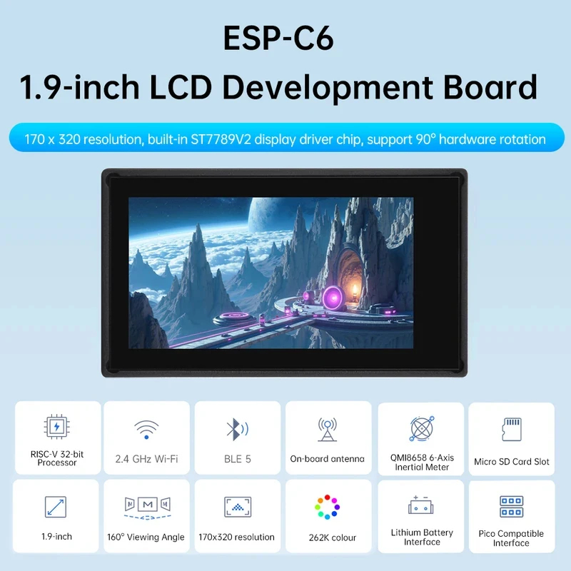 Плата для разработки с ЖК-экра – обзор и цена Esp32 C6